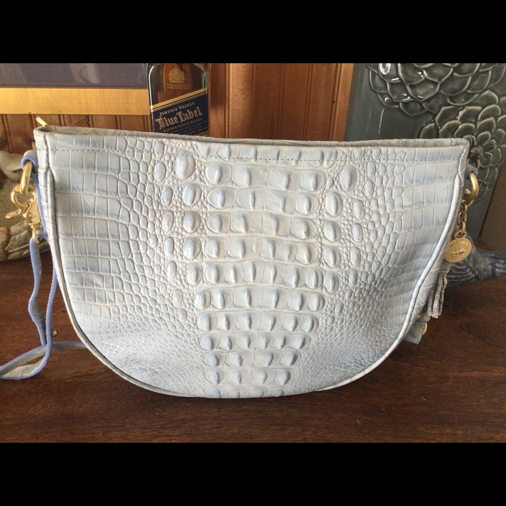 New Brahmin Bag Blue Croc